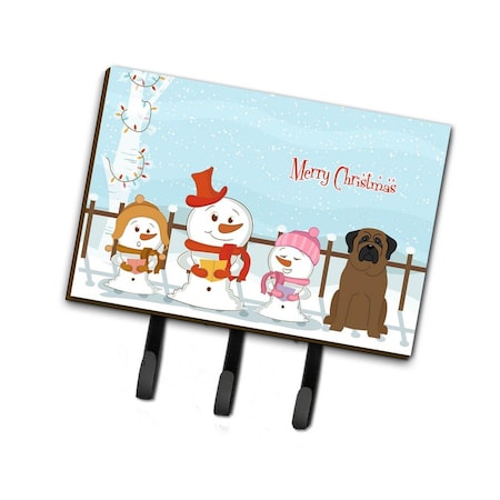 Carolines Treasures Merry Christmas Carolers Bullmastiff Leash or Key Holder BB2415TH68